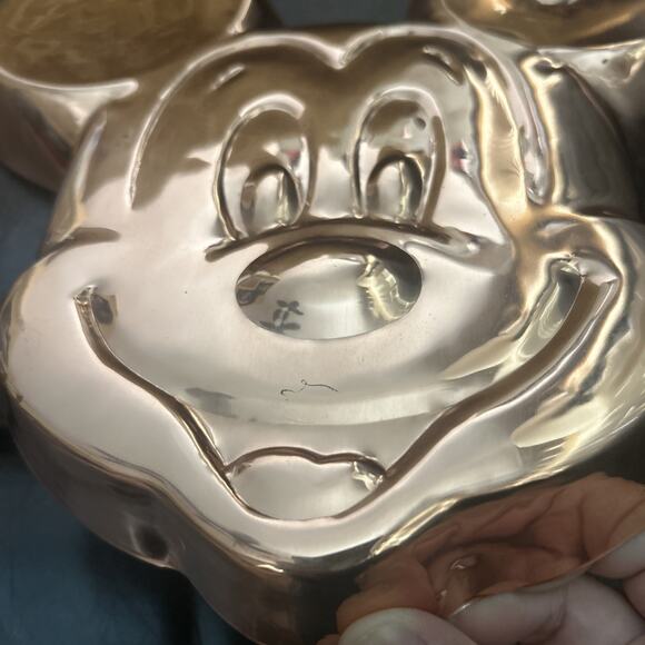 Disney Mickey Mouse Copper Jell-O Mold Pan Made In Korea - Picture 5 of 6
